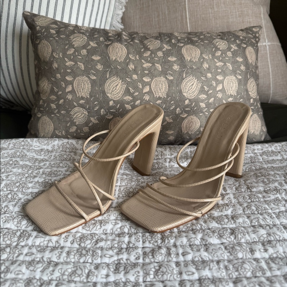 Nude Strappy Heels - BILLINI Chara Heels Sand Scale
